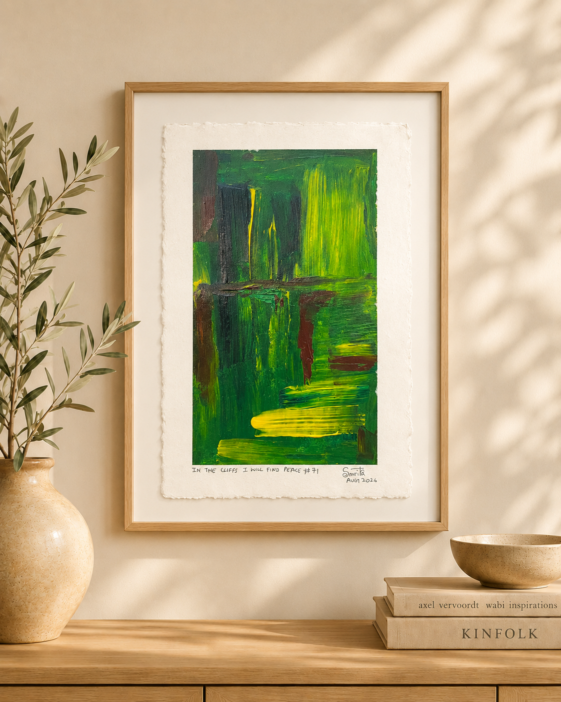 In the cliffs I will find peace #71 - Artist Acrylic Painting (frame not included)