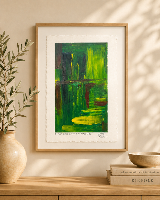In the cliffs I will find peace #71 - Artist Acrylic Painting (frame not included)