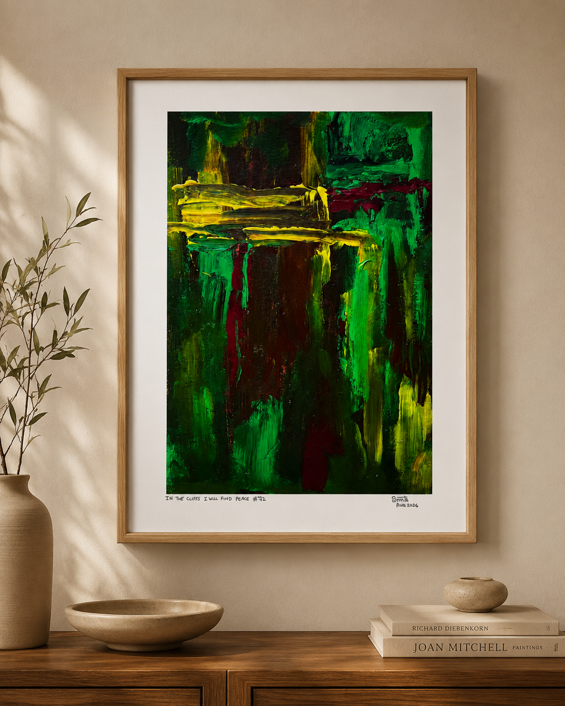 In the cliffs I will find peace #72 - Artist Acrylic Painting (frame not included)
