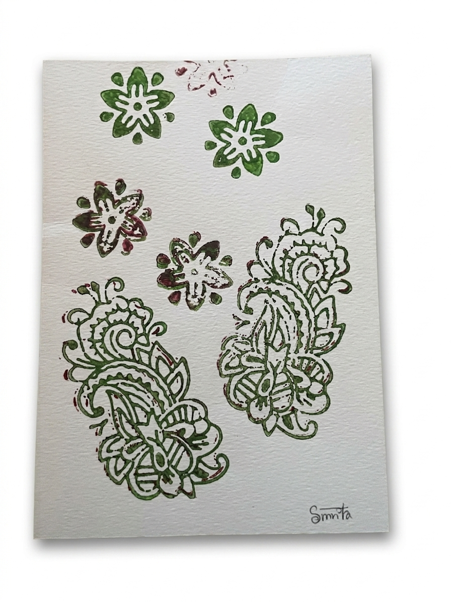 Decorative stencils with floral and paisley designs on a white background