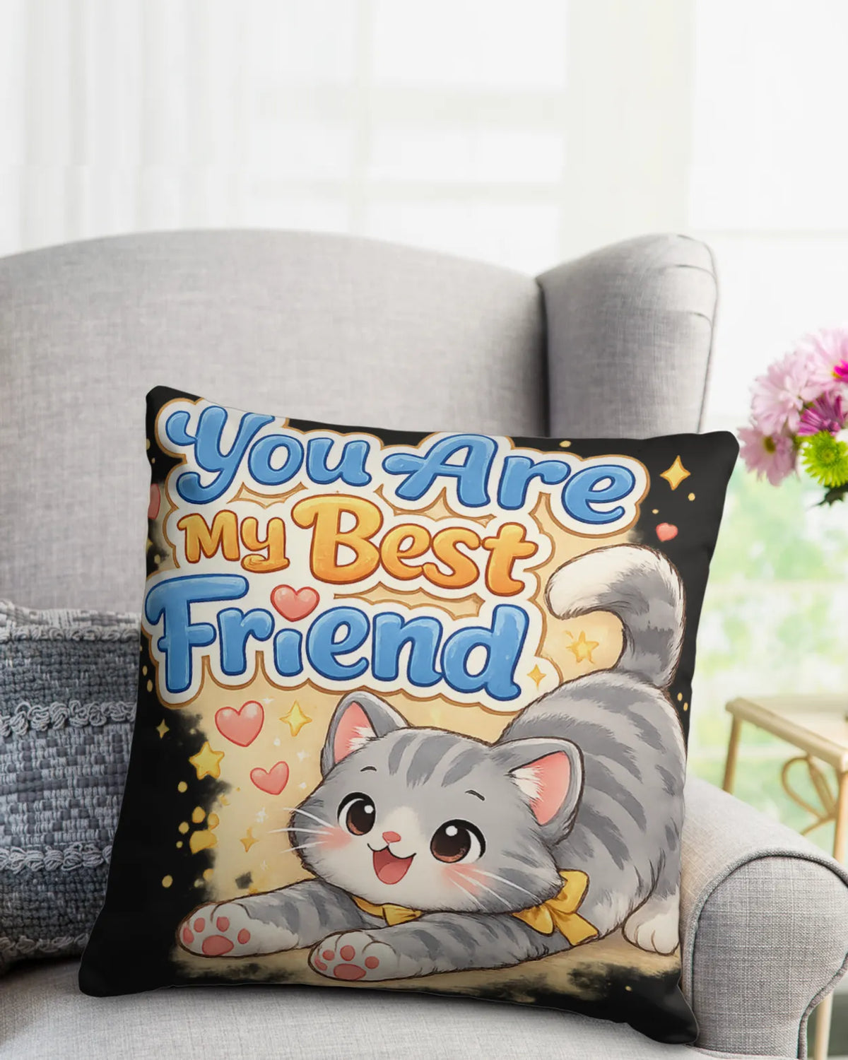 Elmya - You are my best friend Cotton Pillow