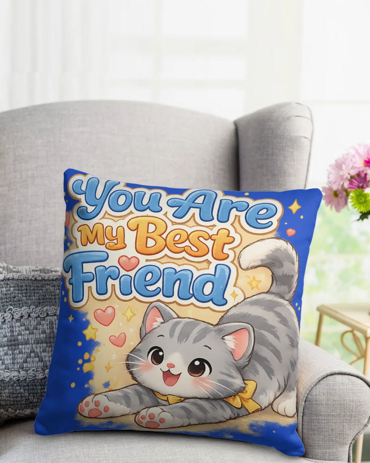 Elmya - You are my best friend Cotton Pillow