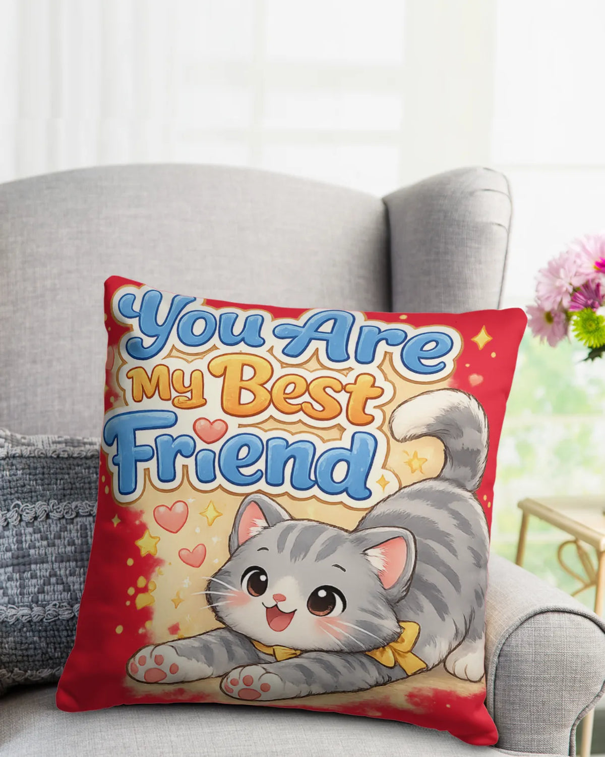Elmya - You are my best friend Cotton Pillow