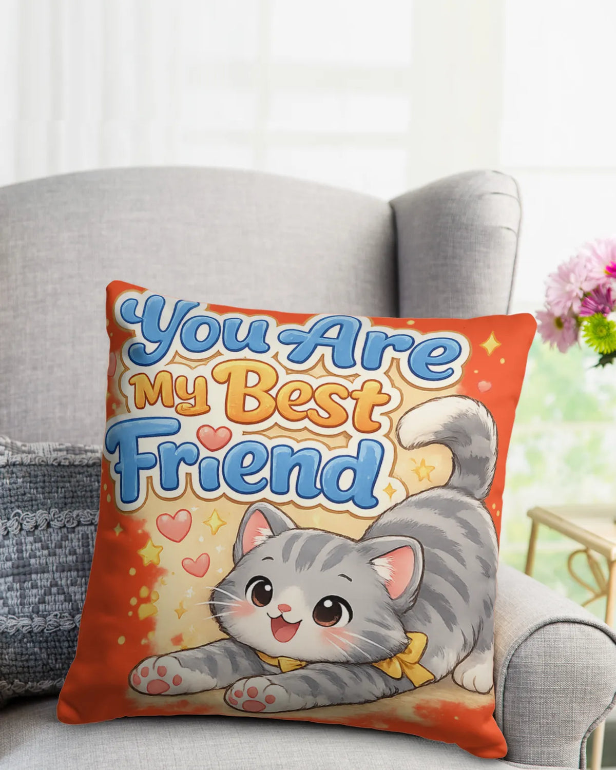 Elmya - You are my best friend Cotton Pillow