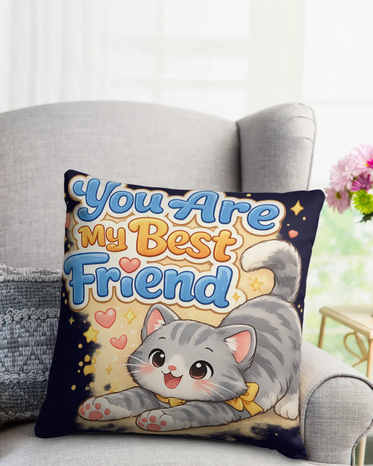 Elmya - You are my best friend Cotton Pillow