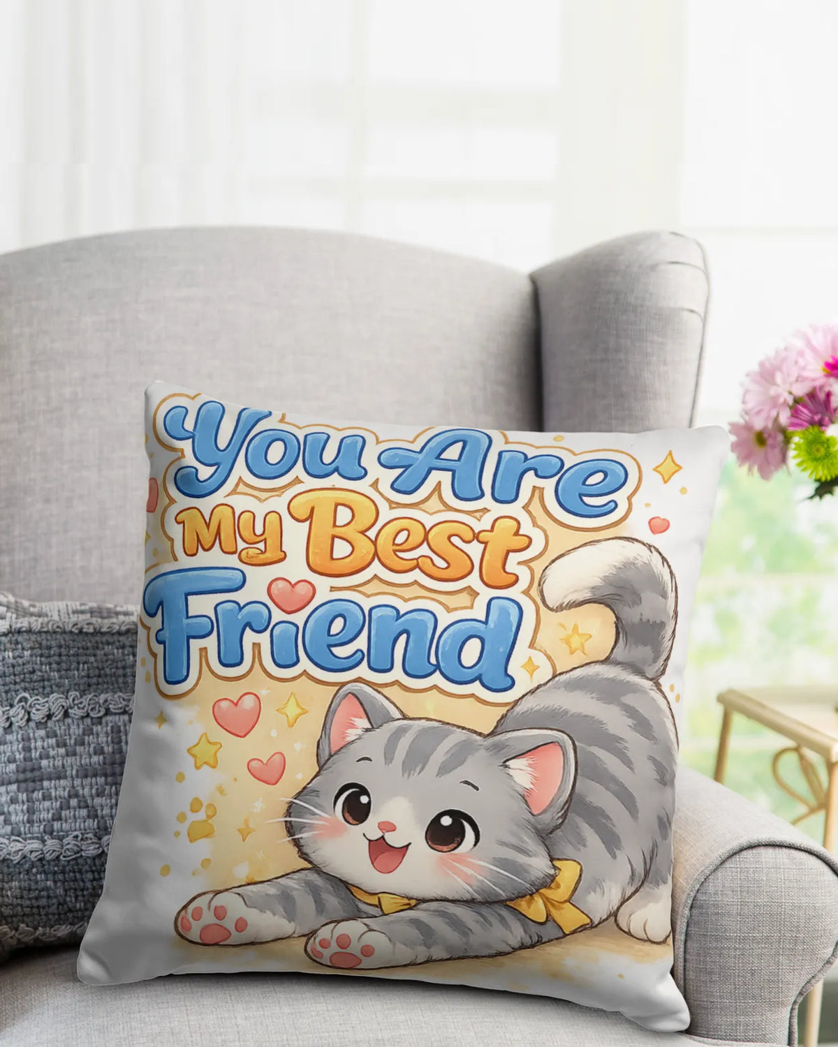 Elmya - You are my best friend Cotton Pillow