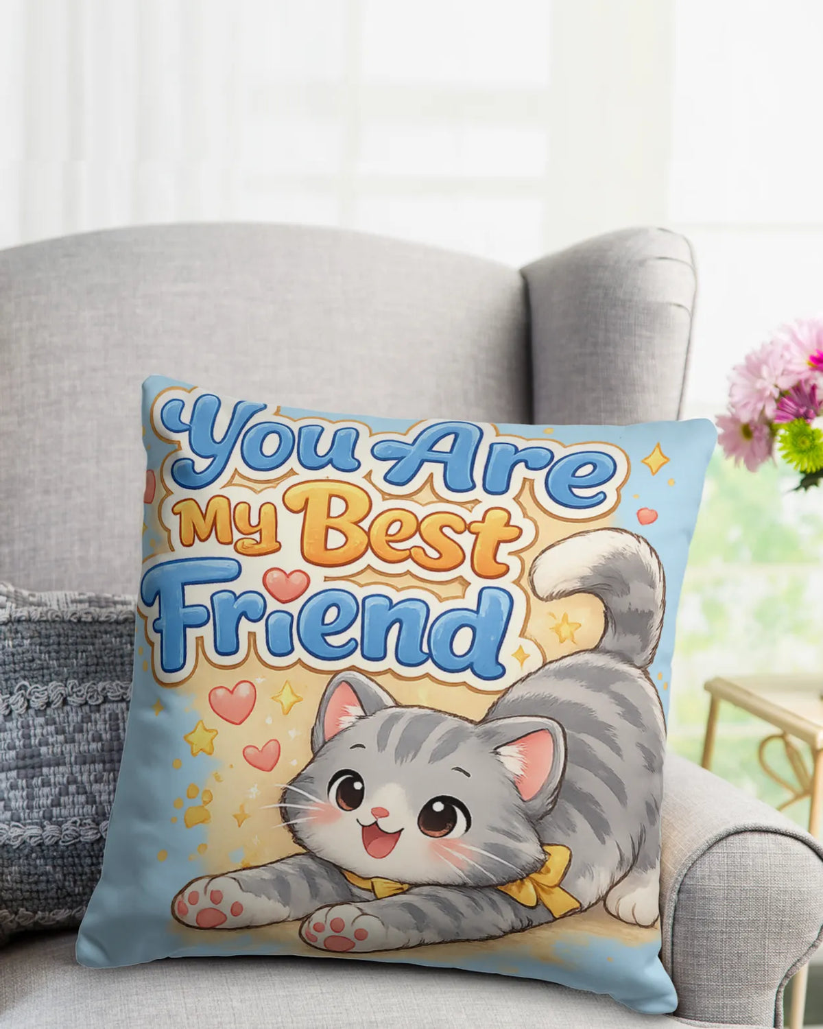 Elmya - You are my best friend Cotton Pillow