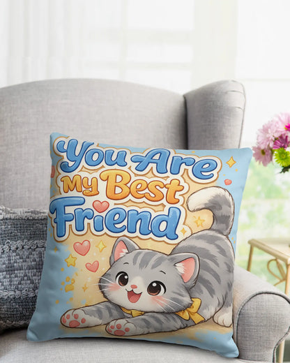 Elmya - You are my best friend Cotton Pillow