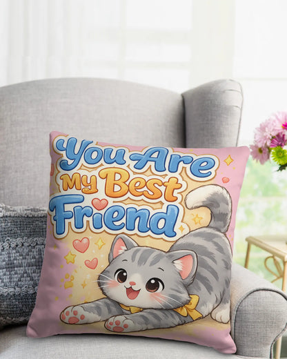 Elmya - You are my best friend Cotton Pillow