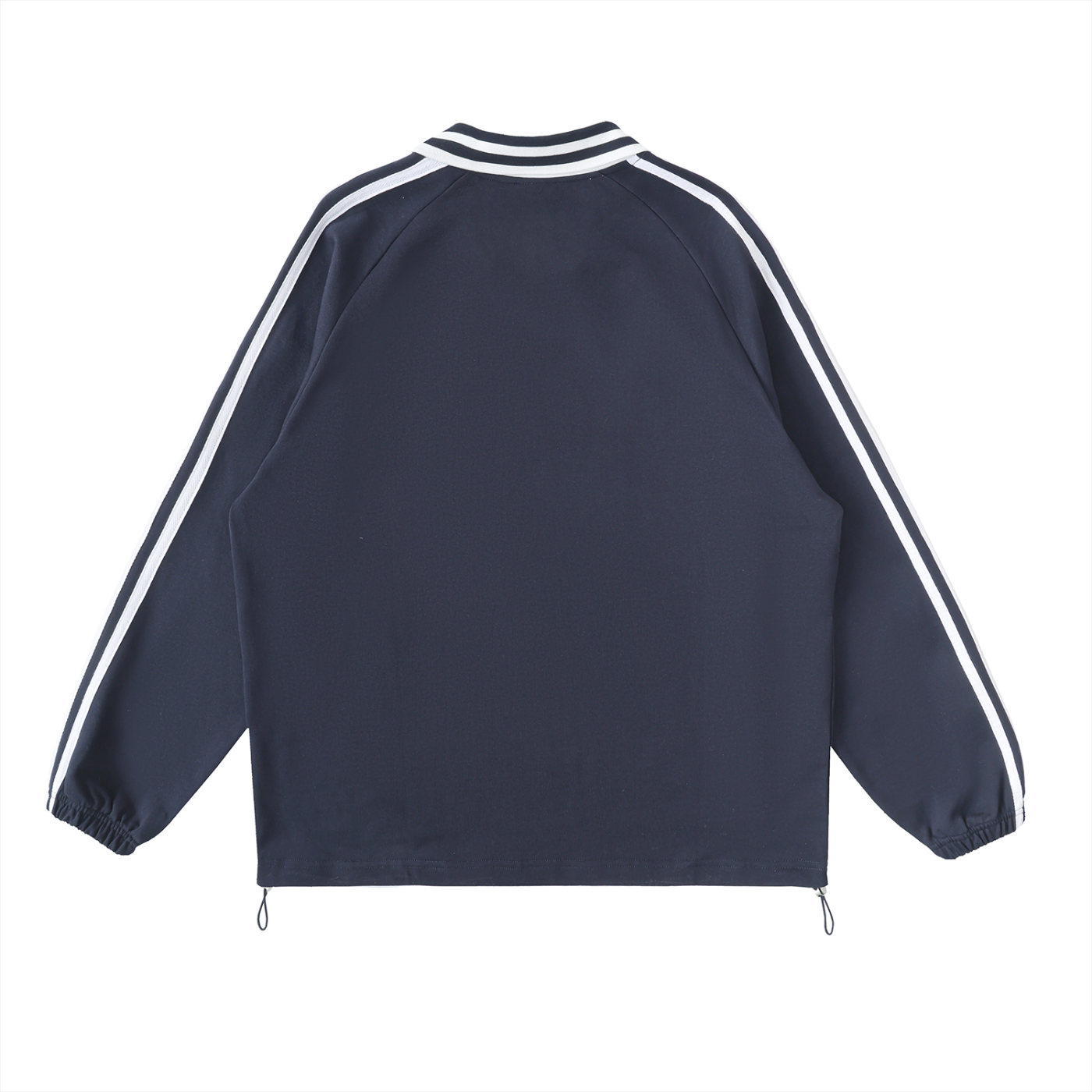 </wear the code> Contrast Striped Lapel Collar Sweatshirt Designed by Smrita Jain