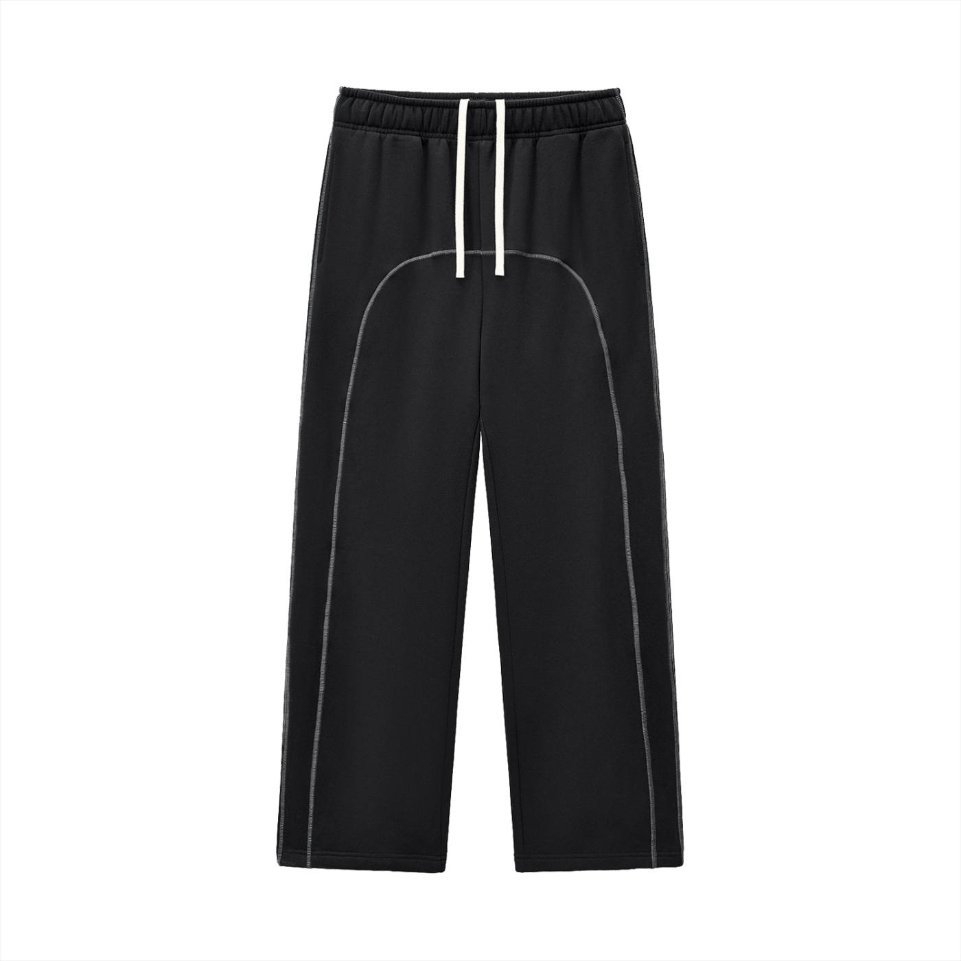 </wear the code> Blank Contrast-Stitched Fleece Artist Sweatpants