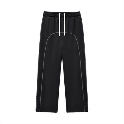 </wear the code> Blank Contrast-Stitched Fleece Artist Sweatpants