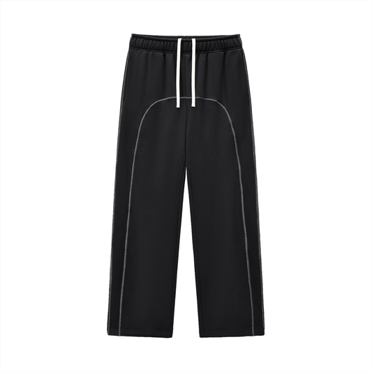 </wear the code> Blank Contrast-Stitched Fleece Artist Sweatpants