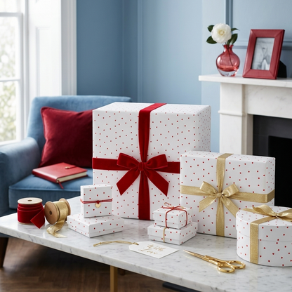 Heart Polka Mother's Day Special Gift wrap paper