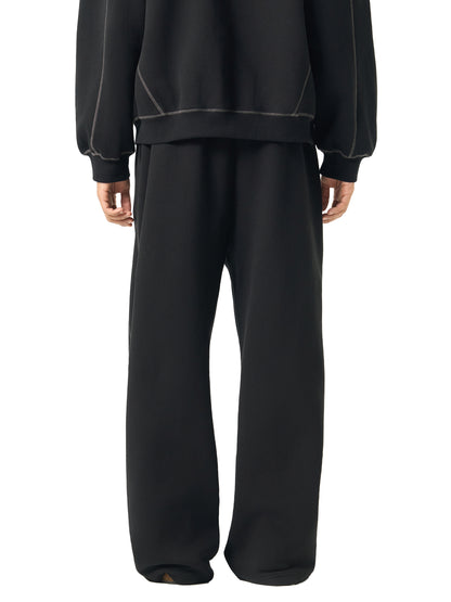 </wear the code> Blank Contrast-Stitched Fleece Artist Sweatpants