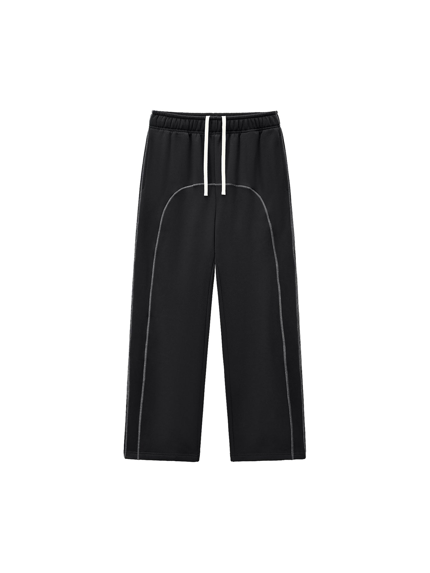 </wear the code> Blank Contrast-Stitched Fleece Artist Sweatpants