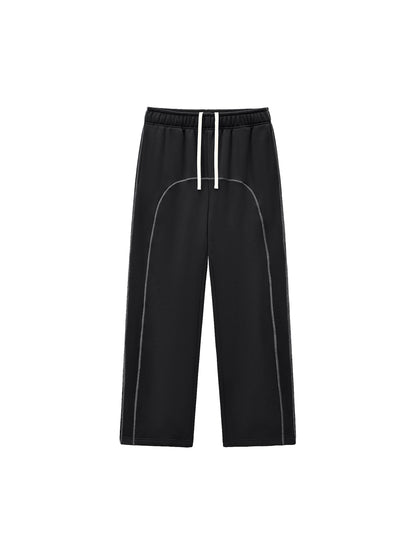 </wear the code> Blank Contrast-Stitched Fleece Artist Sweatpants