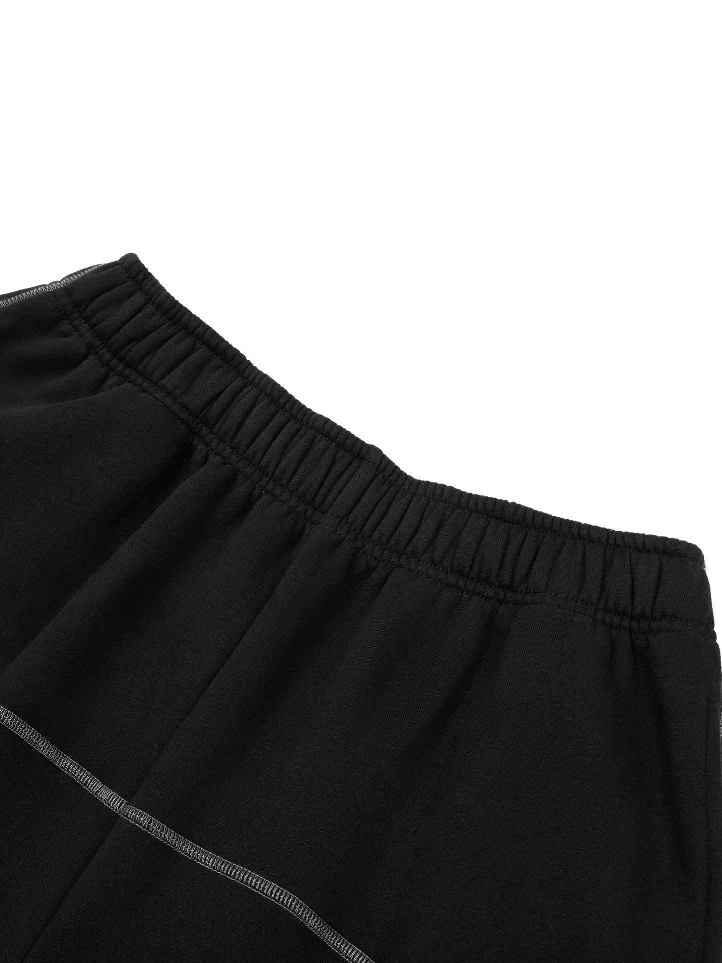 </wear the code> Blank Contrast-Stitched Fleece Artist Sweatpants