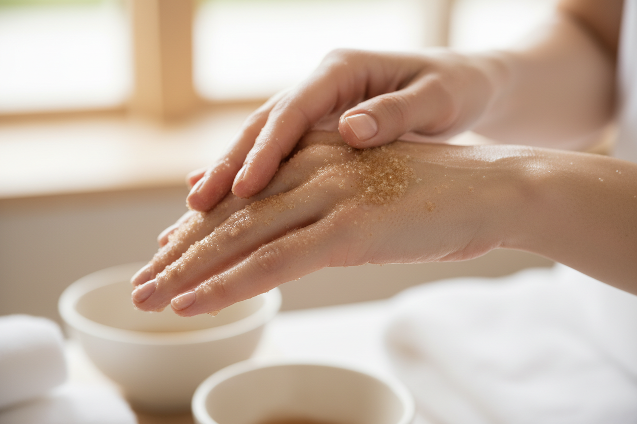 show only two hands, not three