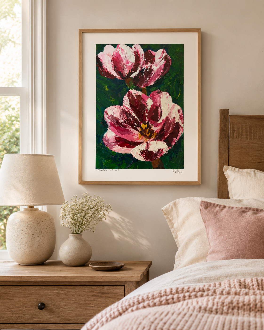 Unapologetic Tulip - Artist Acrylic on Paper Painting