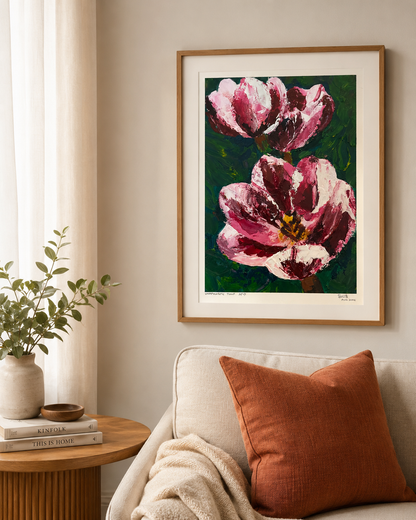 Unapologetic Tulip - Artist Acrylic on Paper Painting