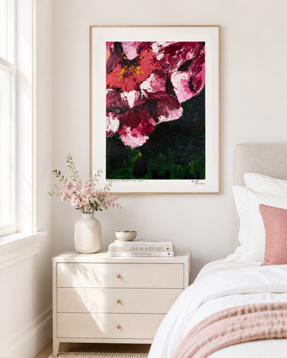 Unapologetic Blooming Rose - Artist Acrylic on Paper Painting