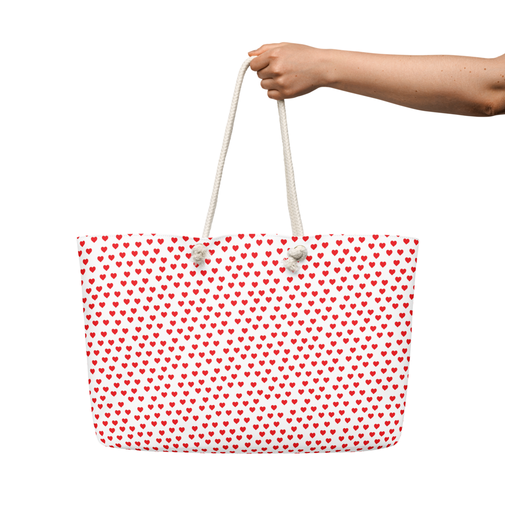 Heart Polka Oversized weekender bag - Mother's Day Special