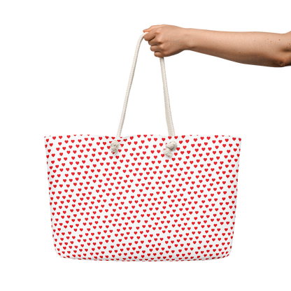 Heart Polka Oversized weekender bag - Mother's Day Special