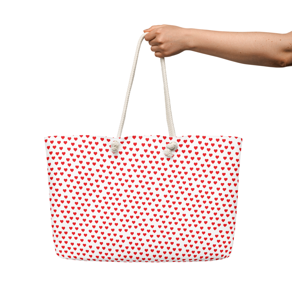 Heart Polka Oversized weekender bag - Mother's Day Special