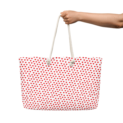 Heart Polka Oversized weekender bag - Mother's Day Special