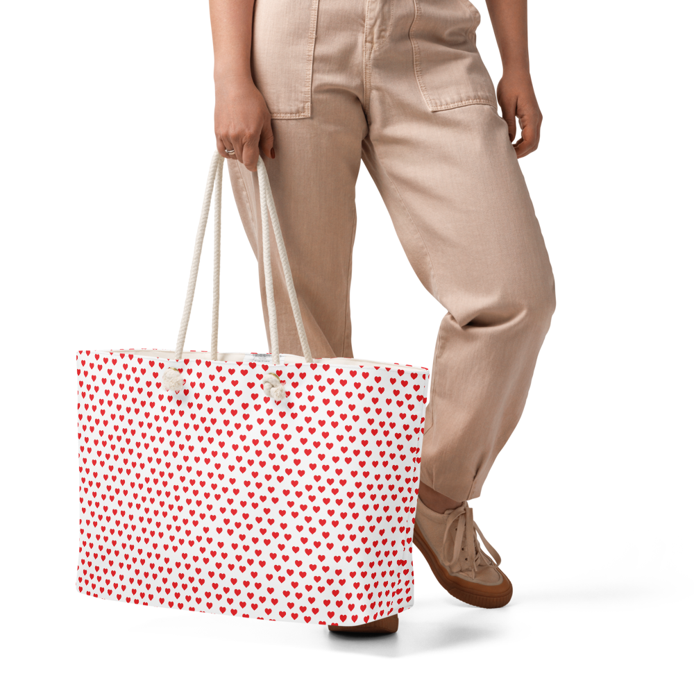 Heart Polka Oversized weekender bag - Mother's Day Special